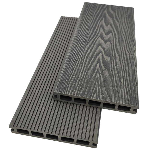 Tablero de cubierta compuesta de grano de madera 3D hueco de 25x150 mm